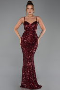 Long Burgundy Prom Gown ABU5980