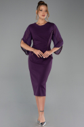 Midi Purple Plus Size Cocktail Dress ABK2659