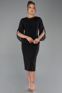 Midi Black Plus Size Cocktail Dress ABK2659
