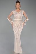 Long Gold Plus Size Evening Gown ABU6301
