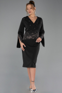 Midi Black Plus Size Cocktail Dress ABK2661