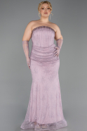 Long Lavender Dantelle Plus Size Evening Dress ABU6280
