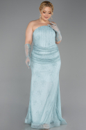 Long Mint Dantelle Plus Size Evening Dress ABU6280