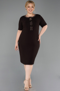 Midi Brown Plus Size Evening Dress ABK2662