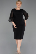 Midi Black Plus Size Cocktail Dress ABK2659