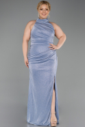 Long Indigo Plus Size Evening Gown ABU6311