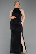 Long Black Plus Size Evening Gown ABU6311