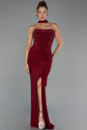 Long Burgundy Prom Gown ABU5564