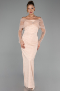Gold Long Beaded Evening Dress ABU5550