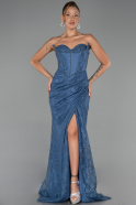 Long Indigo Dantelle Evening Dress ABU5642