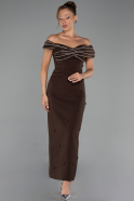 Midi Brown Party Dress ABK2658
