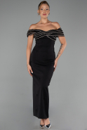 Midi Black Party Dress ABK2658