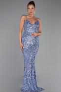 Long Indigo Scaly Evening Dress ABU6321