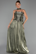 Long Olive Drab Chiffon Evening Dress ABU6322