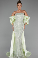 Mint Long Beaded Evening Dress ABU5169