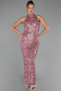 Powder Color Long Evening Dress ABK2474