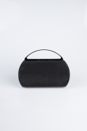 Black Glitter Patterned Evening Bag V351