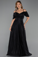 Long Black Plus Size Evening Dress ABU6333