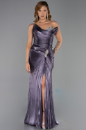 Long Lavender Chiffon Evening Dress ABU6336