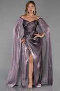 Long Lavender Chiffon Evening Dress ABU6337