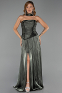 Dark Khaki Long Chiffon Prom Gown ABU5957