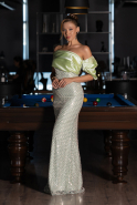 Mint Long Beaded Evening Dress ABU5434