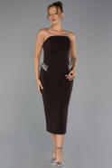 Midi Brown Party Dress ABK2664