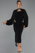 Midi Black Party Dress ABK2664