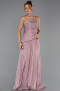 Long Powder Color Chiffon Evening Dress ABU6335