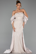 Long Mink Beaded Evening Dress ABU6351
