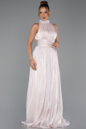 Long Beige Chiffon Evening Dress ABU6352