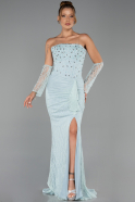 Long Turquoise Dantelle Evening Dress ABU6355