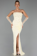Long Yellow Dantelle Evening Dress ABU6355