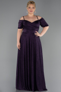 Long Purple Plus Size Evening Dress ABU6333