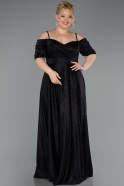 Long Black Plus Size Evening Dress ABU6333