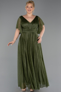 Olive Drab Long Plus Size Evening Dress ABU5323