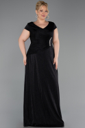 Long Black Plus Size Evening Gown ABU6363