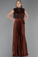Long Brown Evening Dress ABU3326