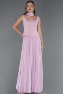 Long Powder Color Chiffon Prom Gown ABU6369