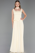 Long Yellow Chiffon Prom Gown ABU6369