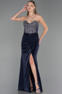 Long Navy Blue Evening Dress ABU6371