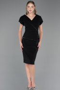 Midi Black Plus Size Cocktail Dress ABK2669