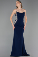 Long Navy Blue Evening Dress ABU6374