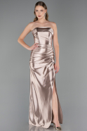 Long Beige Prom Gown ABU4944
