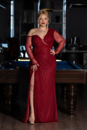 Long Burgundy Dantelle Plus Size Evening Gown ABU6339