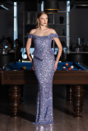 Long Indigo Scaly Evening Dress ABU6359