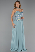 Long Mint Chiffon Evening Dress ABU6391
