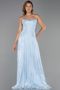 Long Light Blue Chiffon Evening Dress ABU6277
