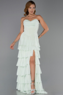 Long Mint Chiffon Prom Gown ABU6397