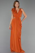 Long Brick Chiffon Prom Gown ABU6354